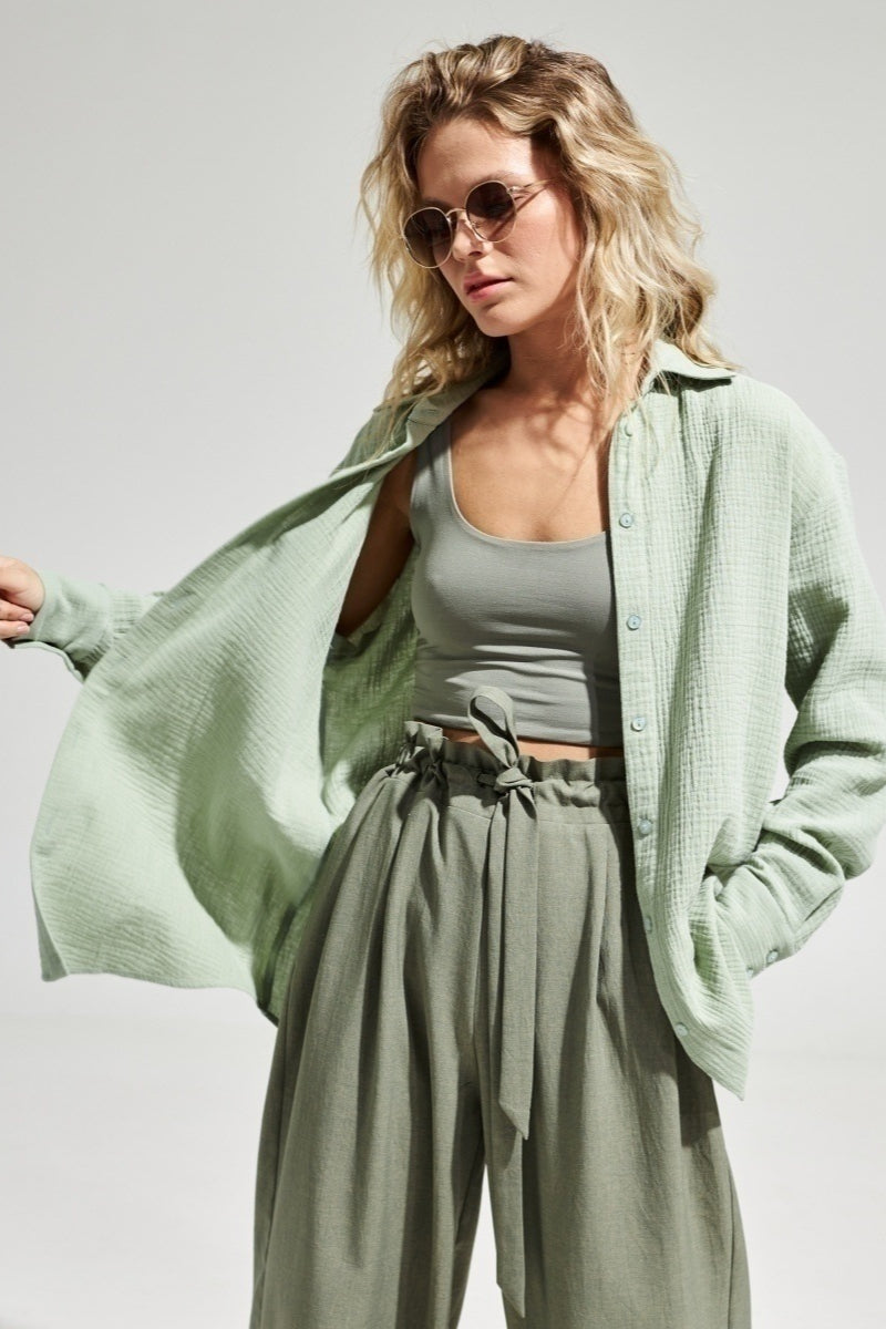 Camicia oversize con bottoni Radiant Frame