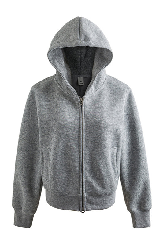 Felpa con cappuccio casual da donna con cerniera