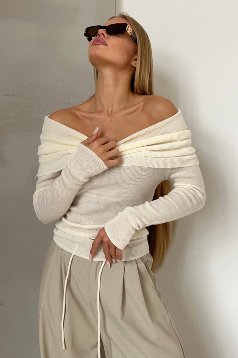 Maglione con spalle scoperte Serene Drape