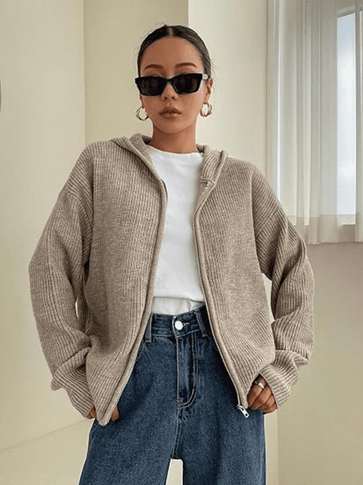 Cardigan con cappuccio autunnale Warmth & Whispers