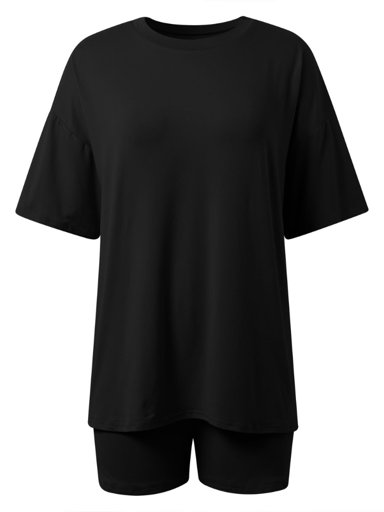Completo da salotto morbido ed elasticizzato da donna: comodo ed elegante completo da 2 pezzi