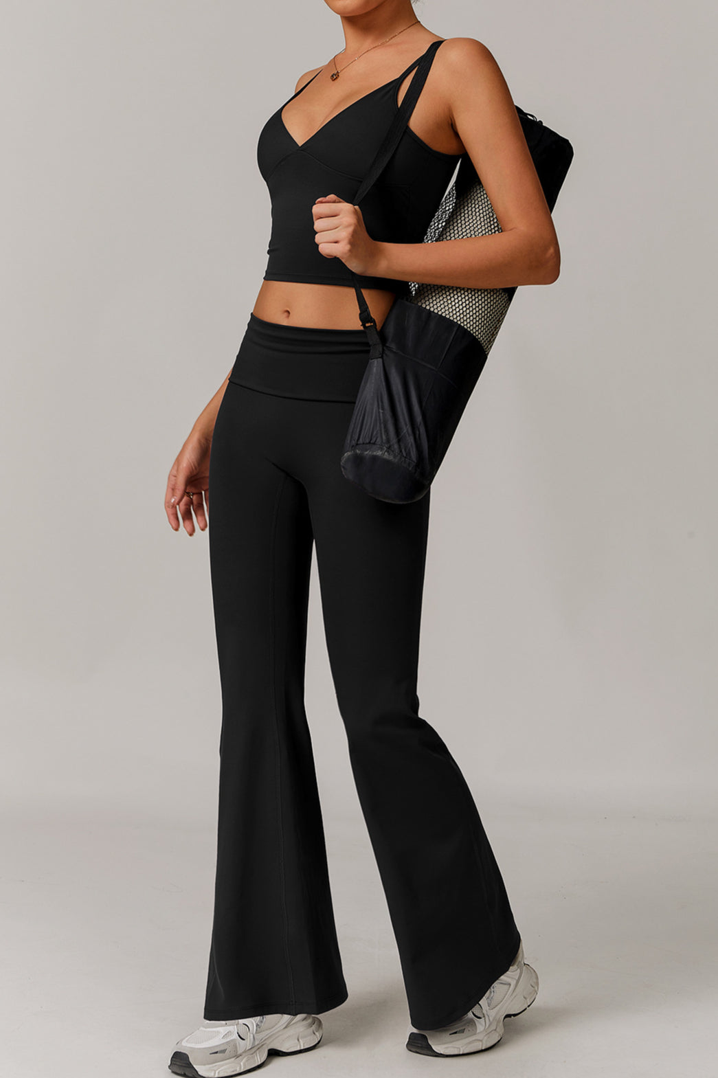 Pantaloni a zampa a vita alta Contour Flow