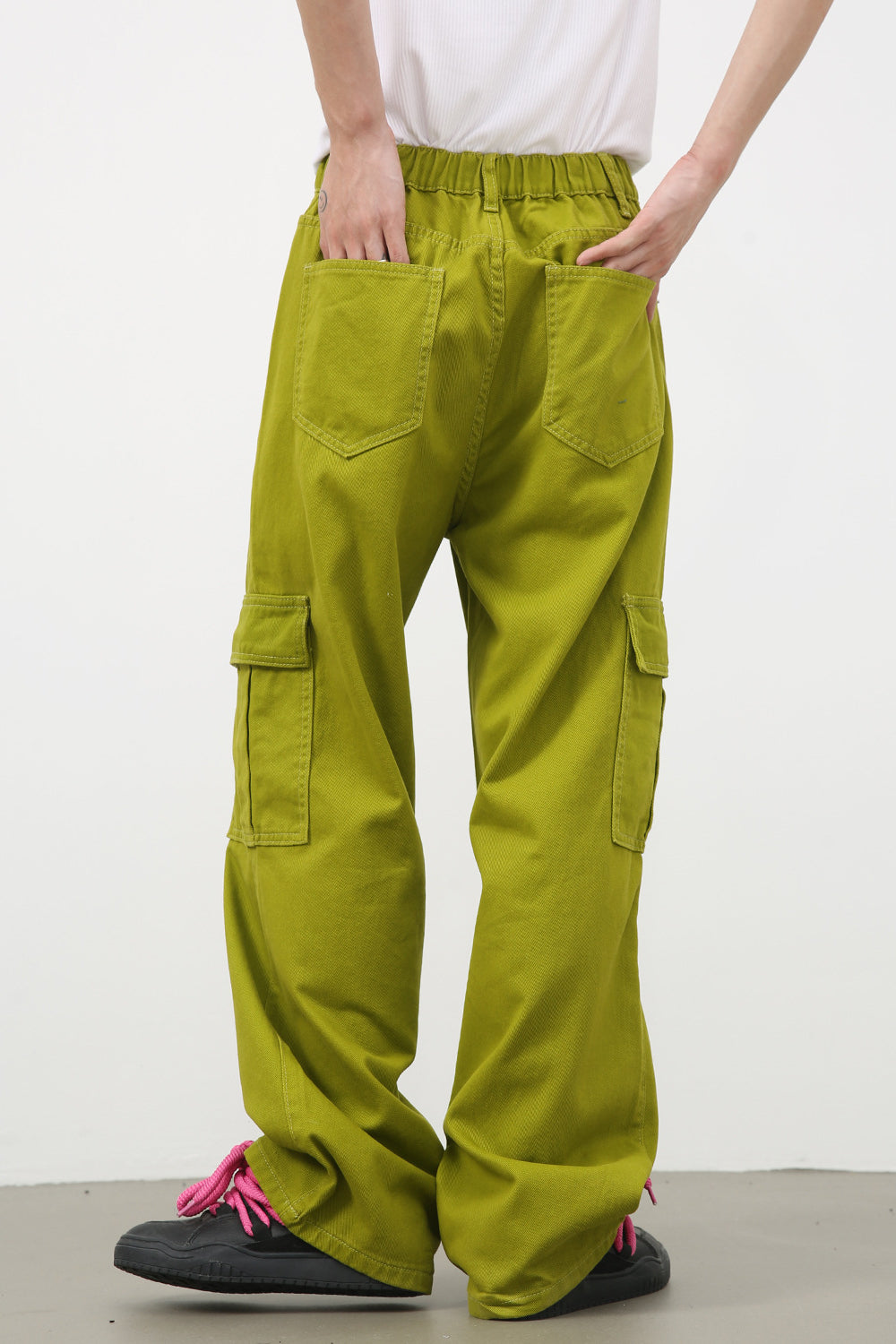 Pantaloni cargo casual alla moda a gamba larga