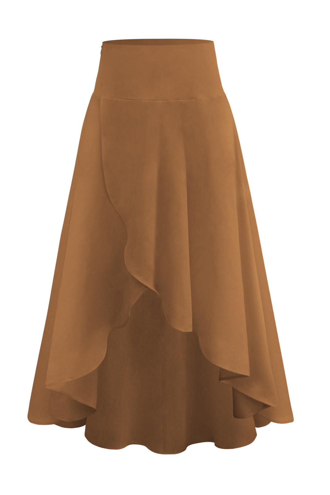 Gonna longuette asimmetrica elastica casual