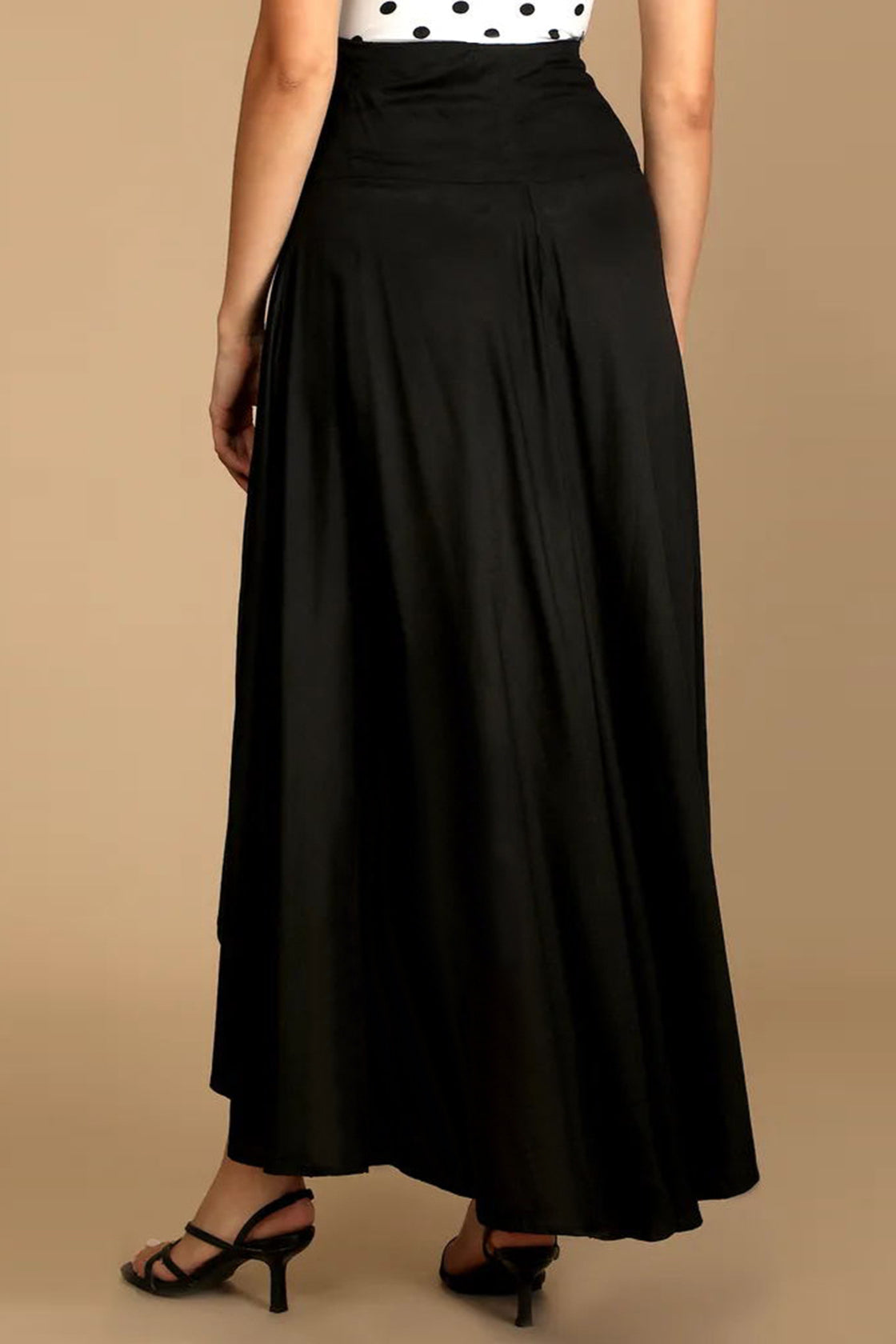 Gonna longuette asimmetrica elastica casual
