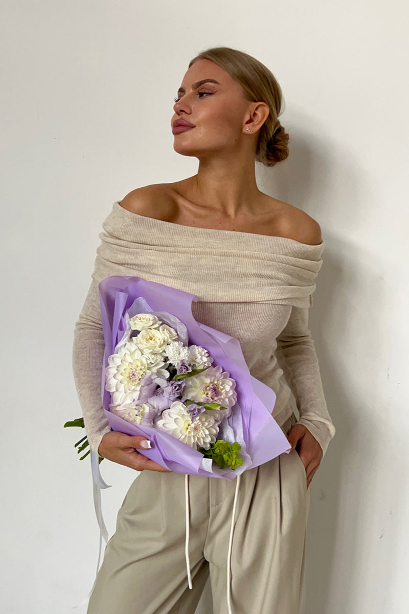 Maglione con spalle scoperte Serene Drape