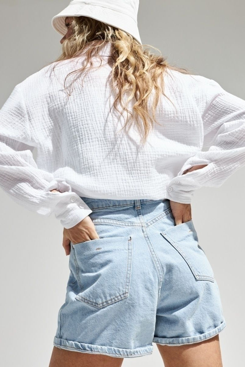 Camicia oversize con bottoni Radiant Frame