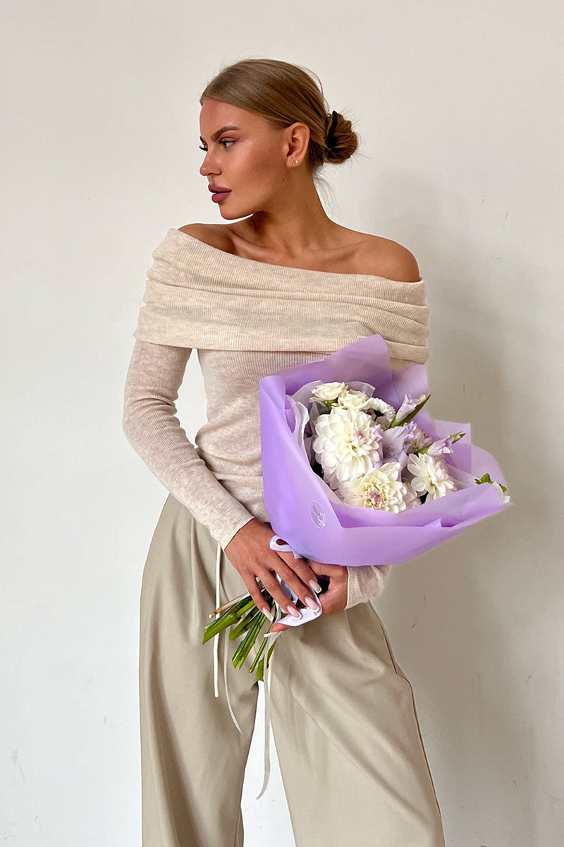 Maglione con spalle scoperte Serene Drape