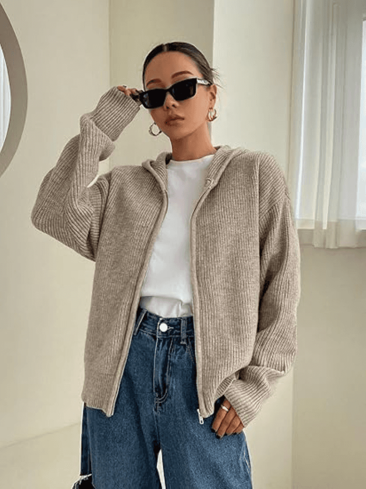 Cardigan con cappuccio autunnale Warmth & Whispers