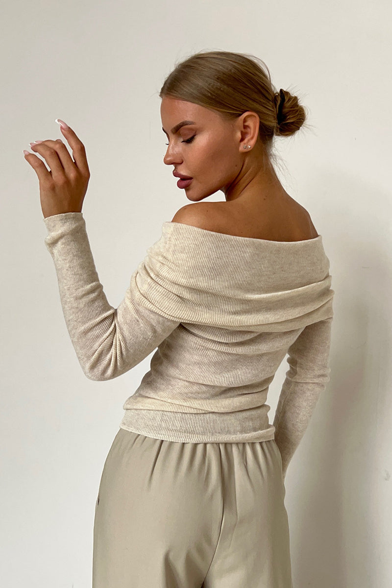 Maglione con spalle scoperte Serene Drape