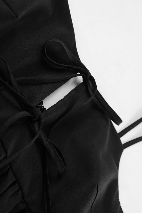 Mini abito con fiocco Noir Muse