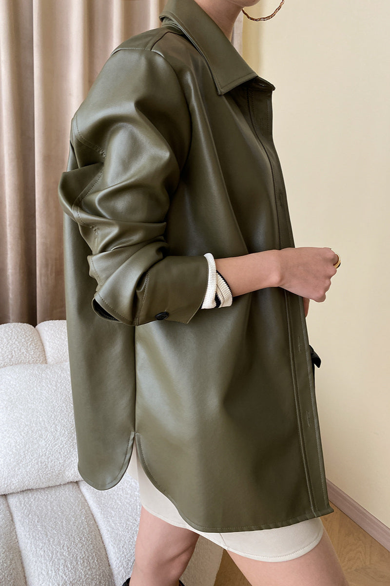 Giacca in similpelle elegante con silhouette moderna