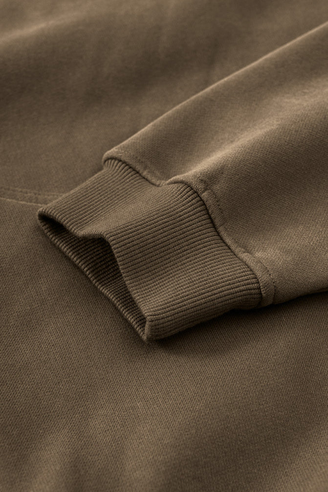 Set di felpa con cappuccio e pantaloni da bagno in tinta unita, rilassato e casual, ispessito