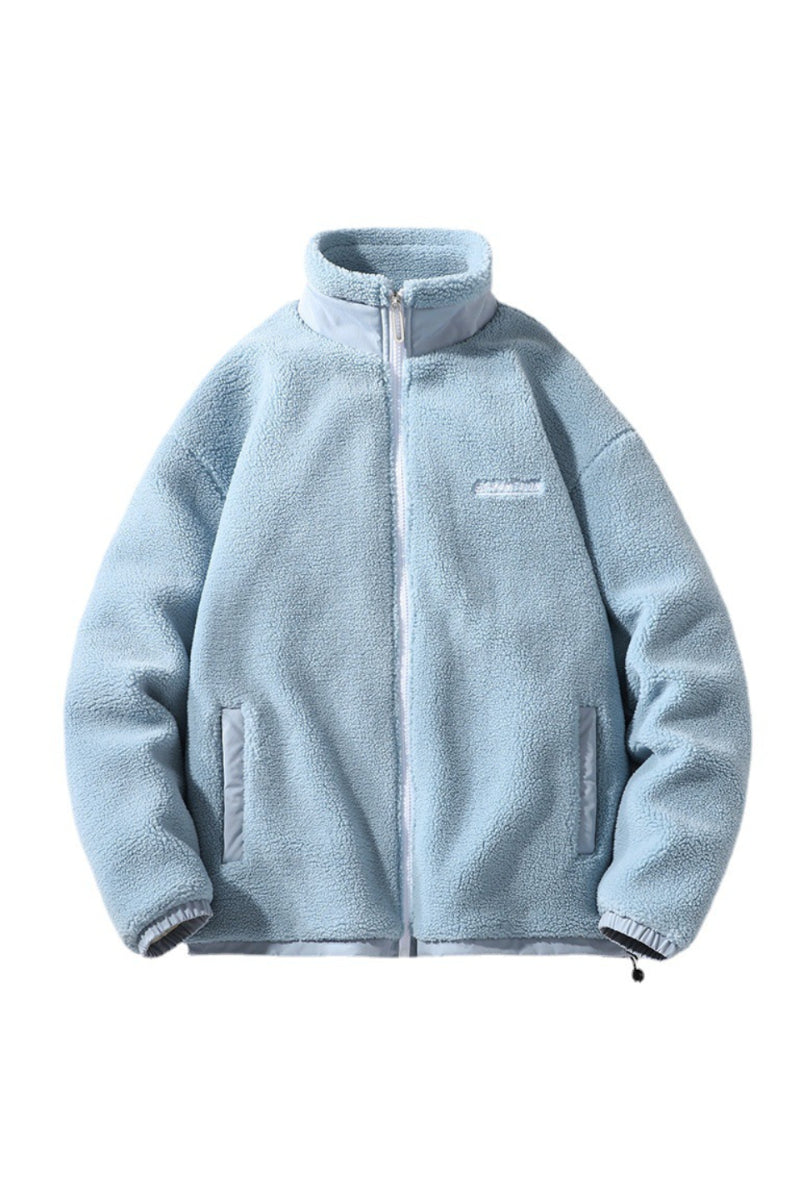 Giacca in pile da uomo con zip sul davanti