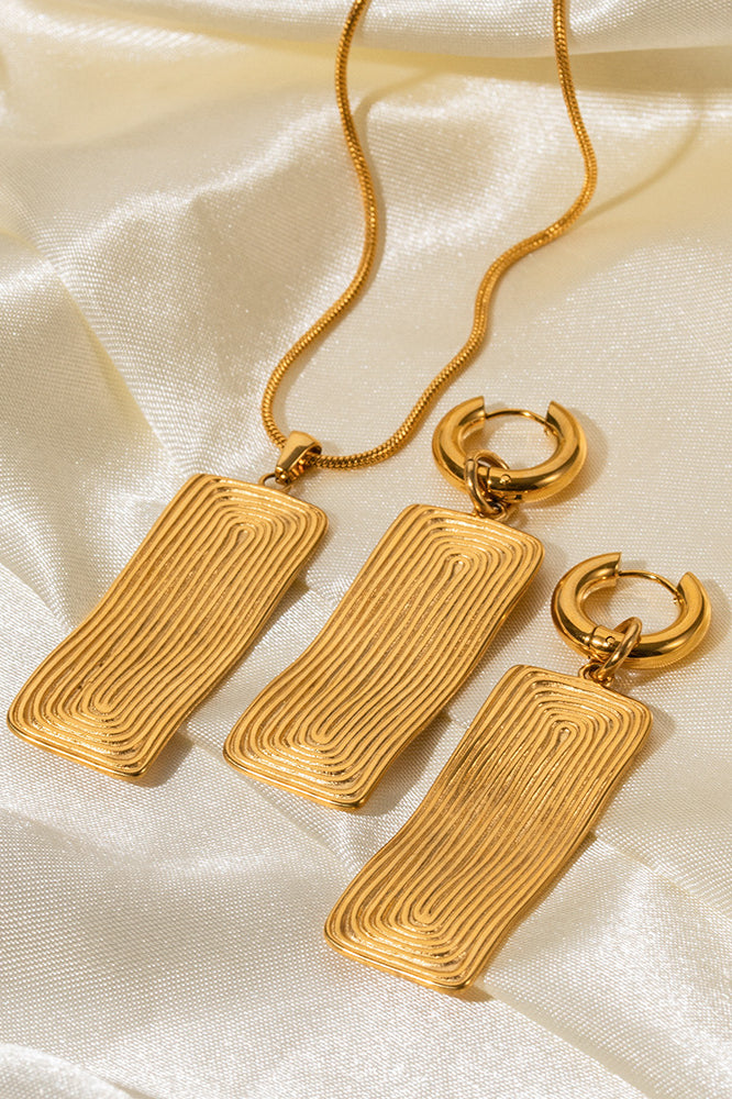 Collana geometrica contemporanea in oro