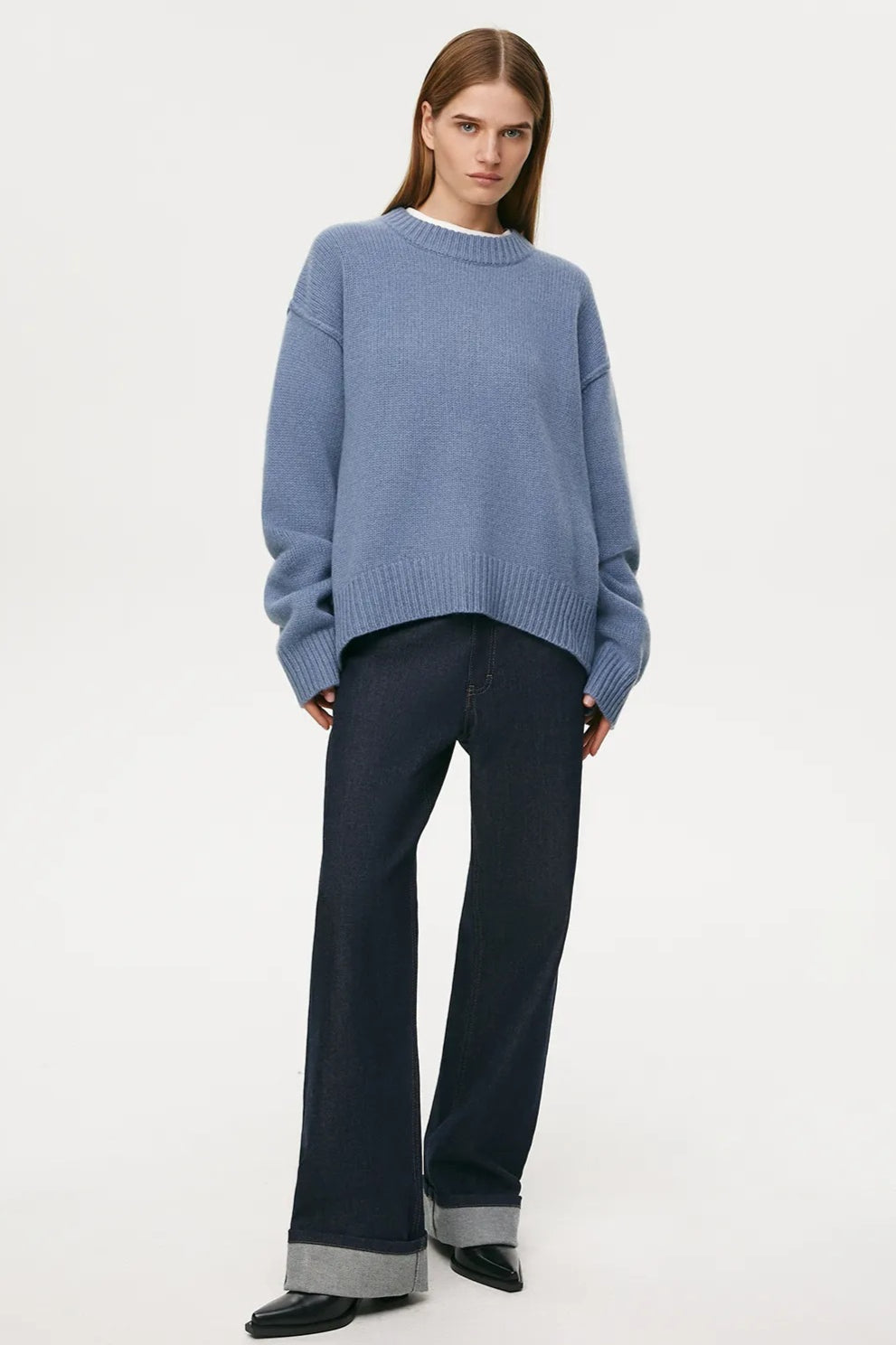 Maglione oversize casual color crema