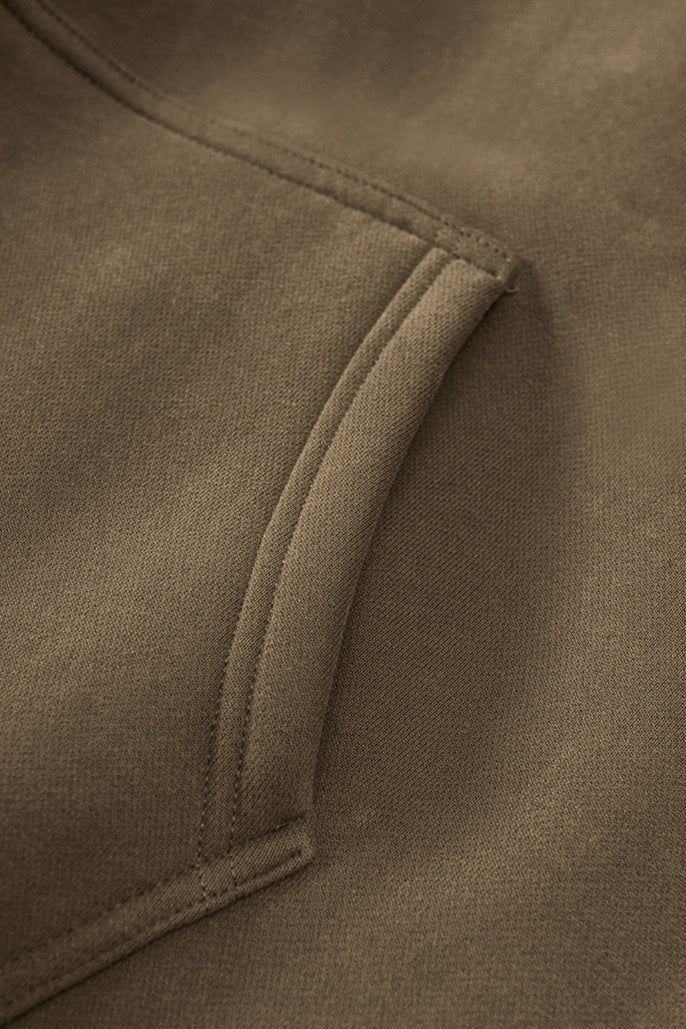 Set di felpa con cappuccio e pantaloni da bagno in tinta unita, rilassato e casual, ispessito