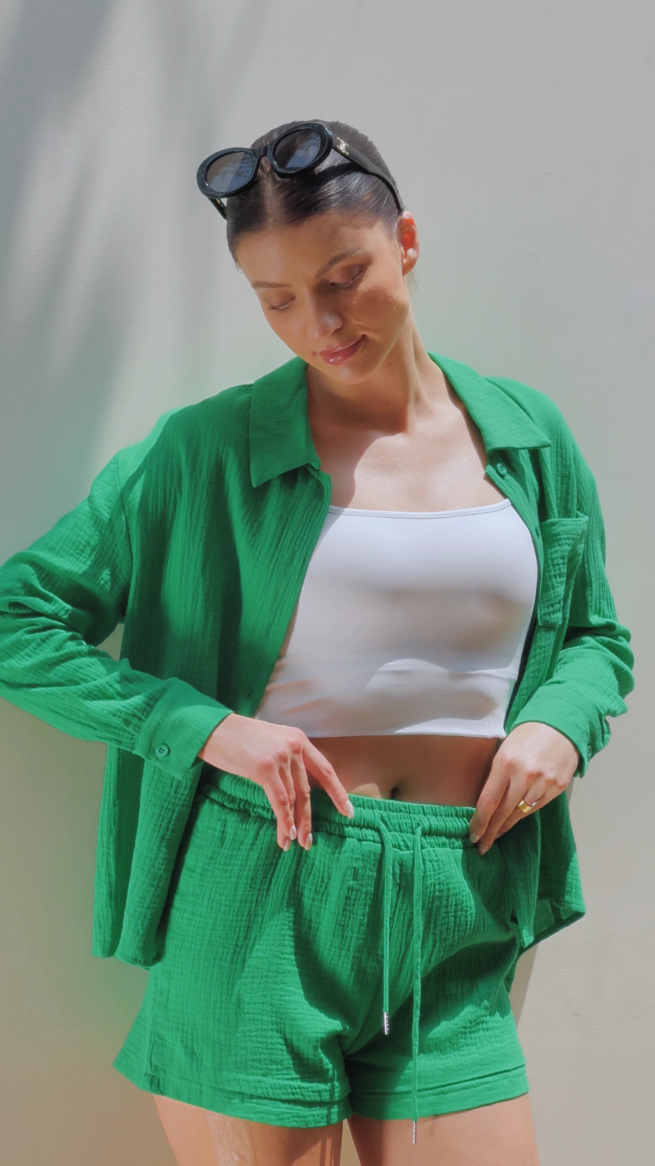 The Capri - Set 2 pezzi in cotone verde