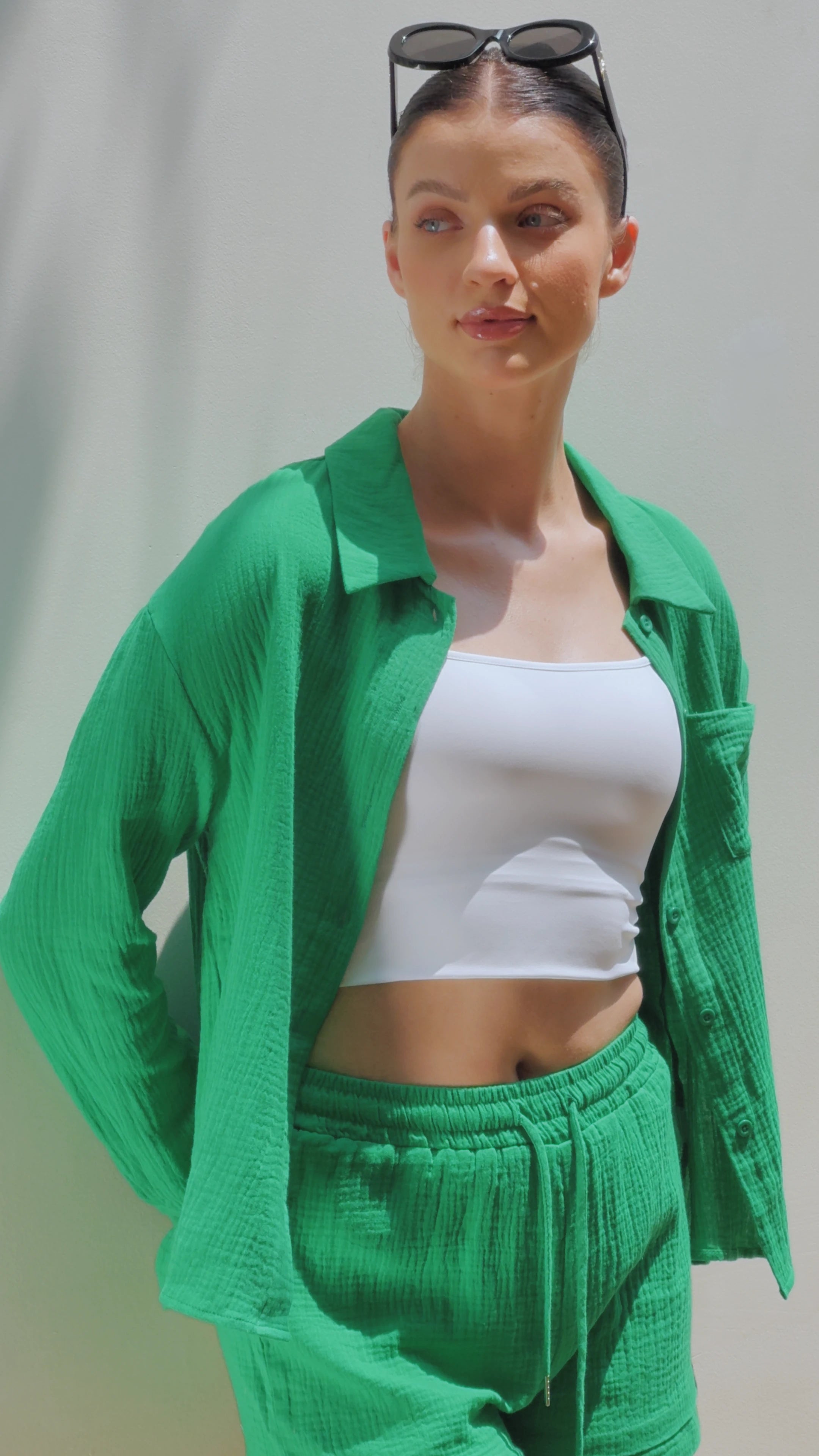 The Capri - Set 2 pezzi in cotone verde