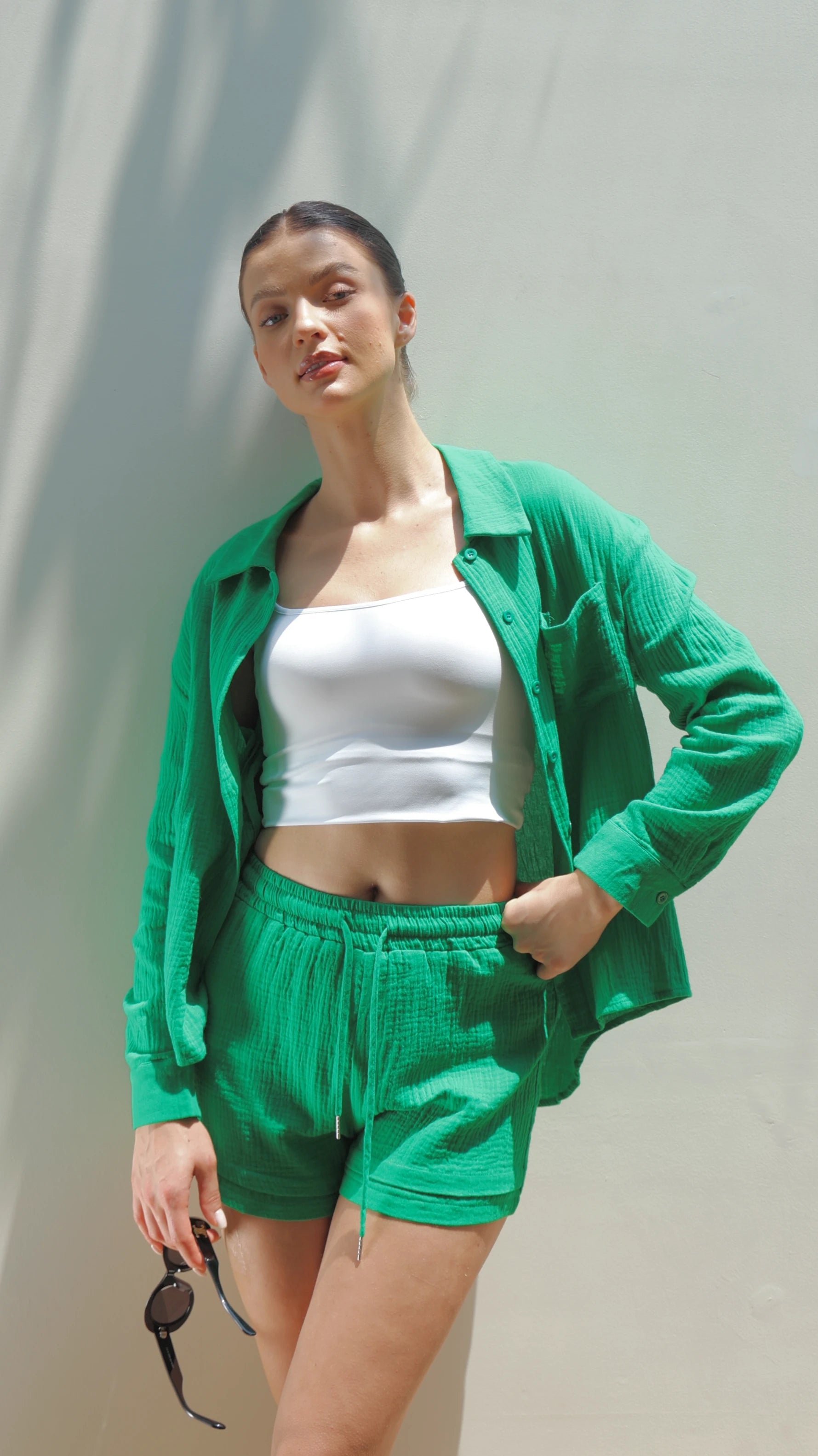 The Capri - Set 2 pezzi in cotone verde
