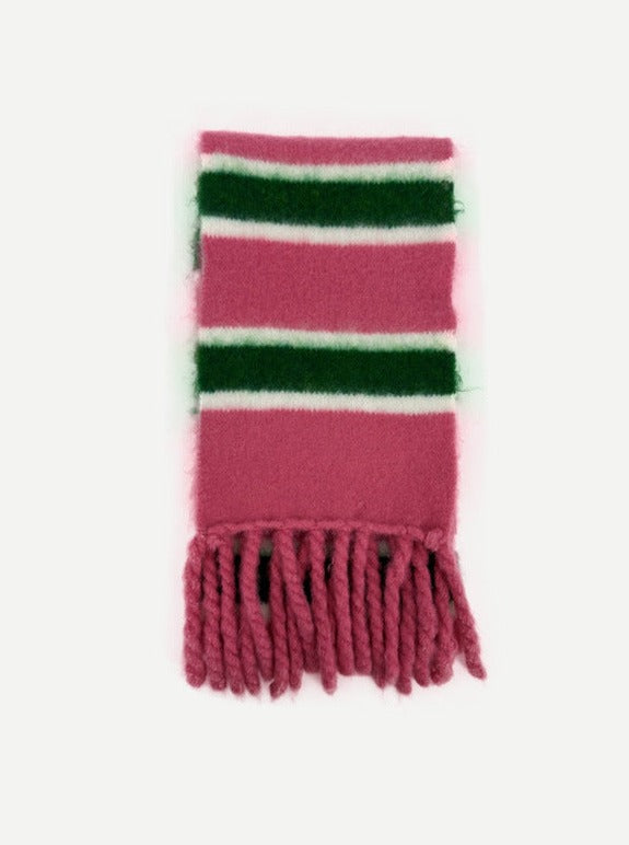 Sciarpa invernale anti-freddo sottile rosa e nera