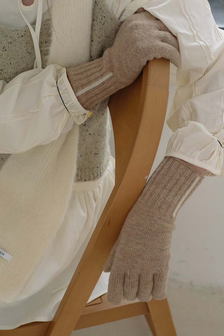 Eleganti guanti invernali in morbida lana