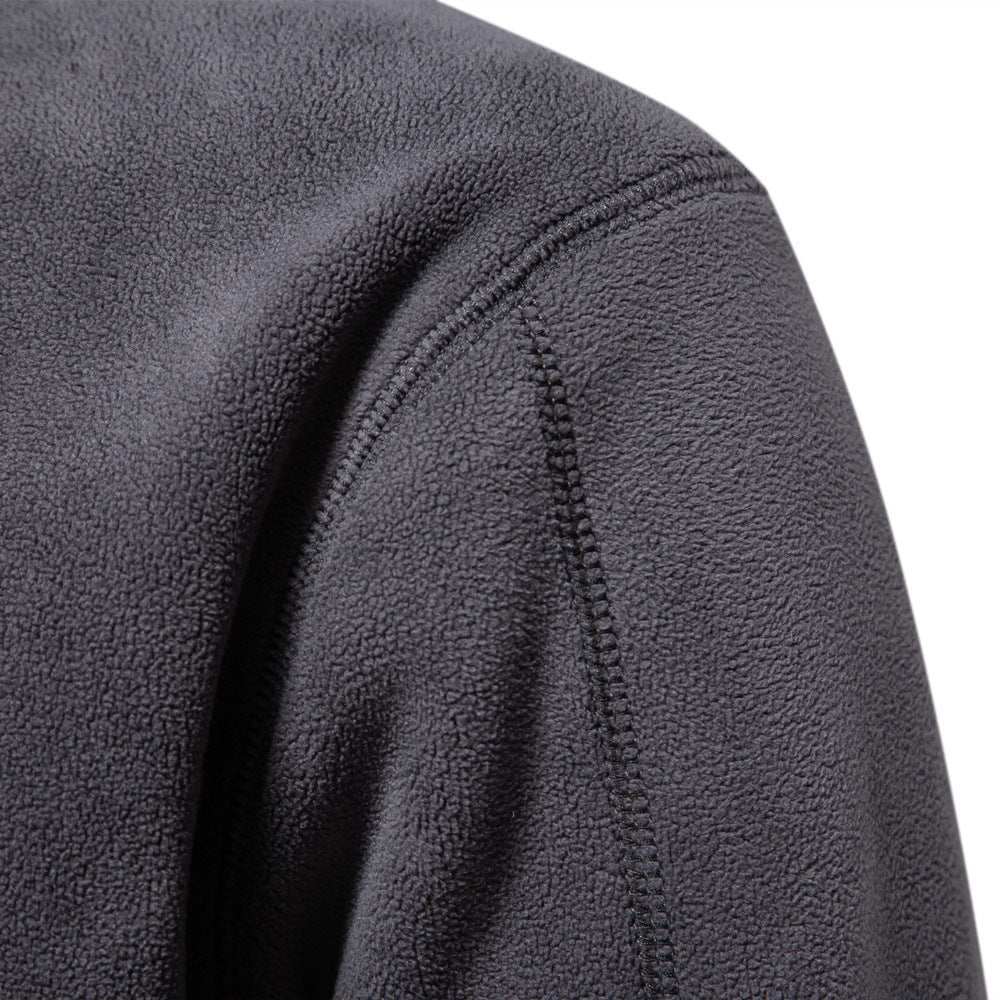 Felpa mezza zip in pile polare da uomo
