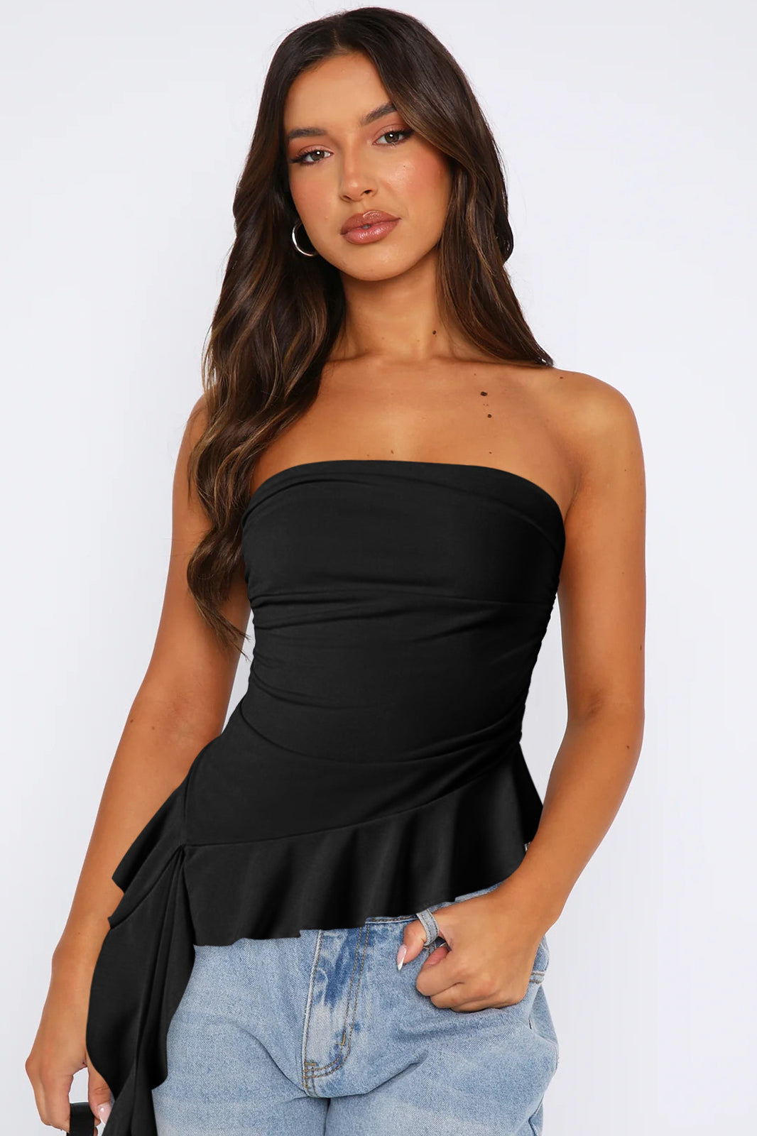 Celeste Drape Bustier Top