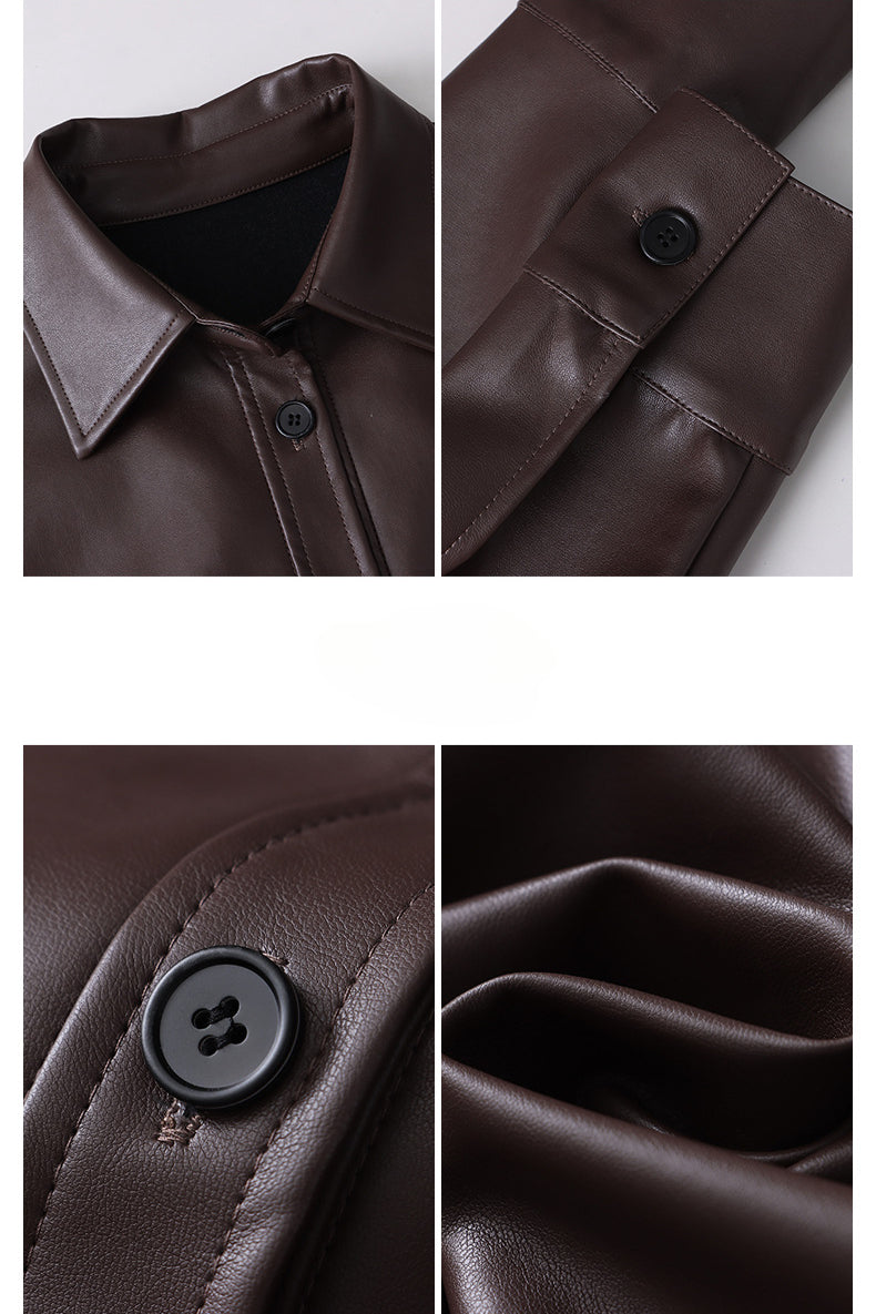 Giacca in similpelle elegante con silhouette moderna