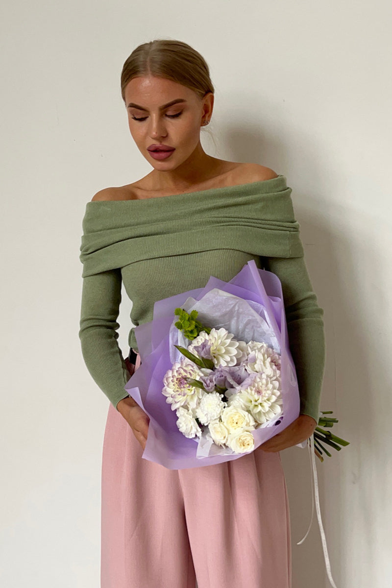 Maglione con spalle scoperte Serene Drape