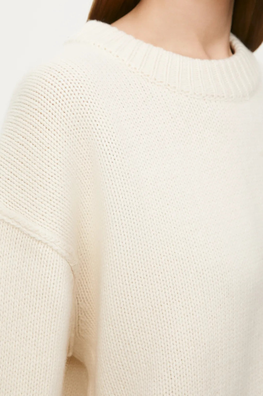 Maglione oversize casual color crema