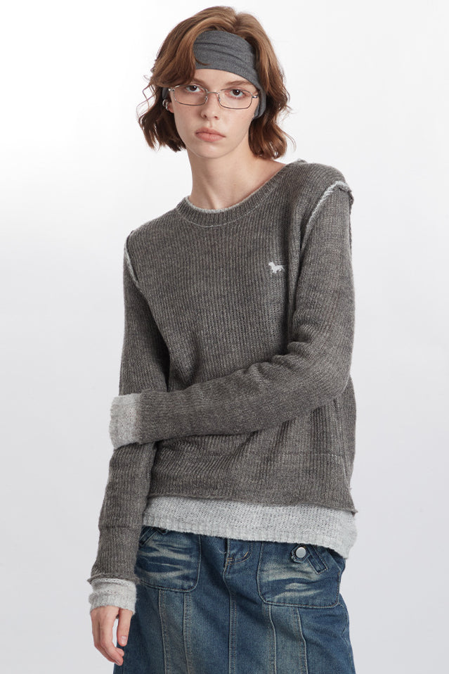 Maglione da donna a maniche lunghe in maglia accogliente