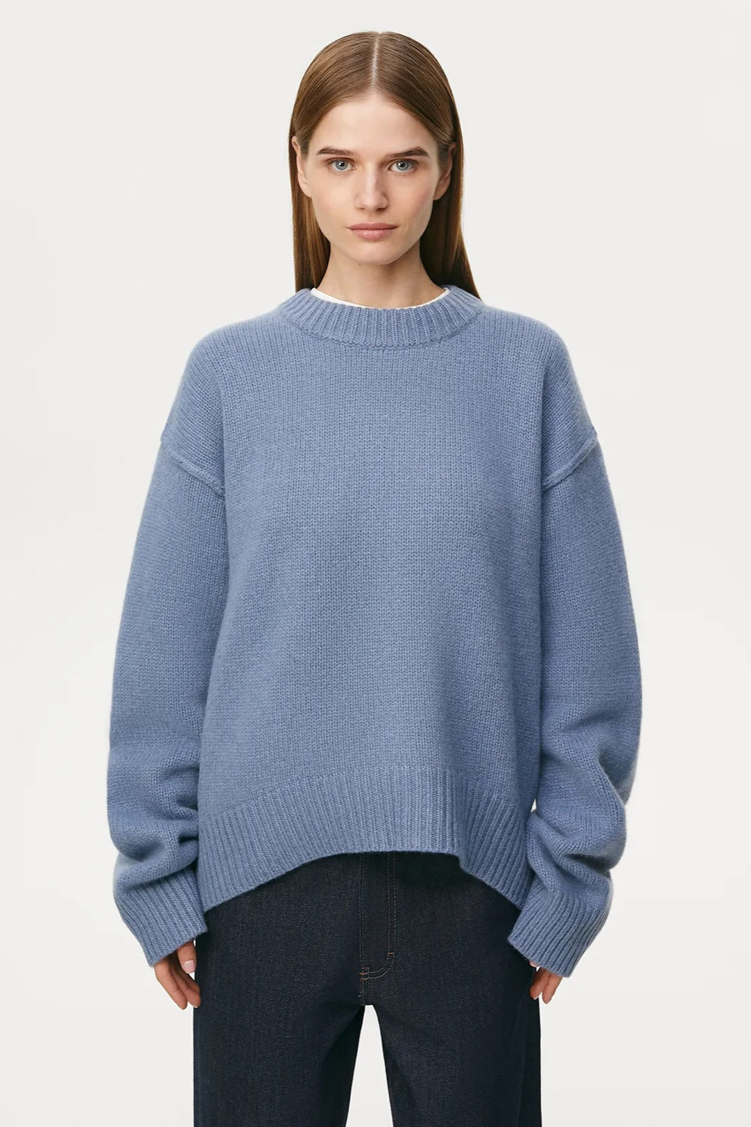 Maglione oversize casual color crema