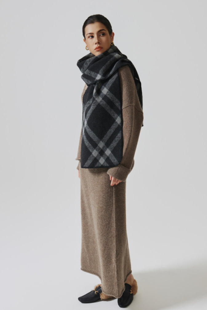 Sciarpa classica ed elegante in lana scozzese