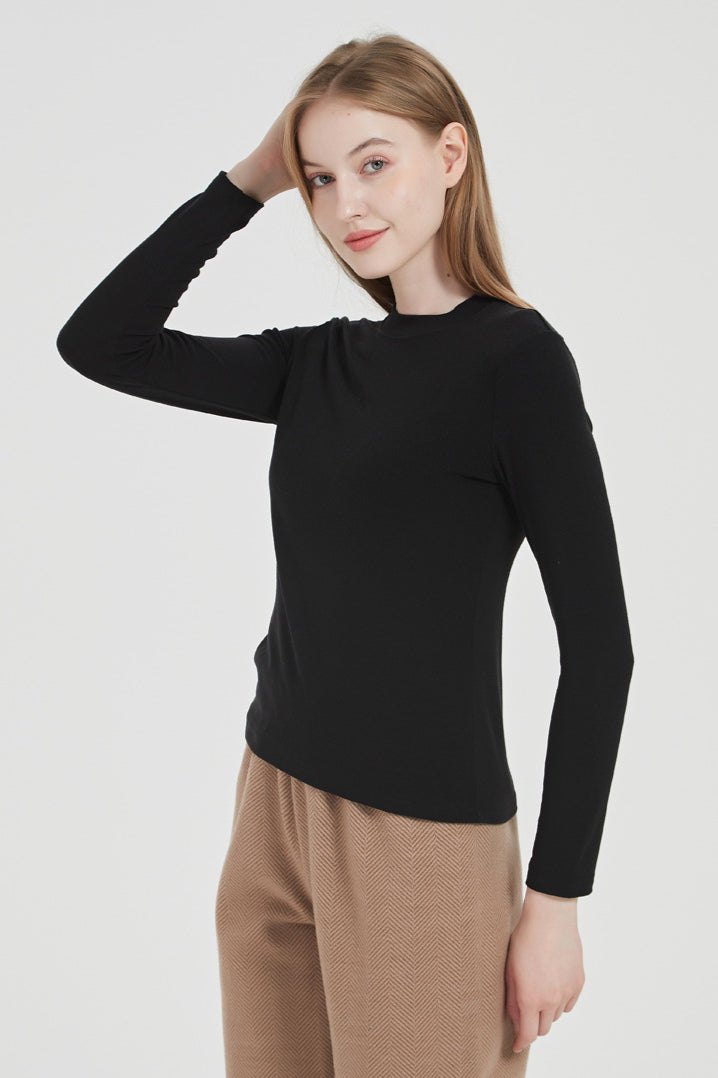 Maglietta classica a maniche lunghe da donna