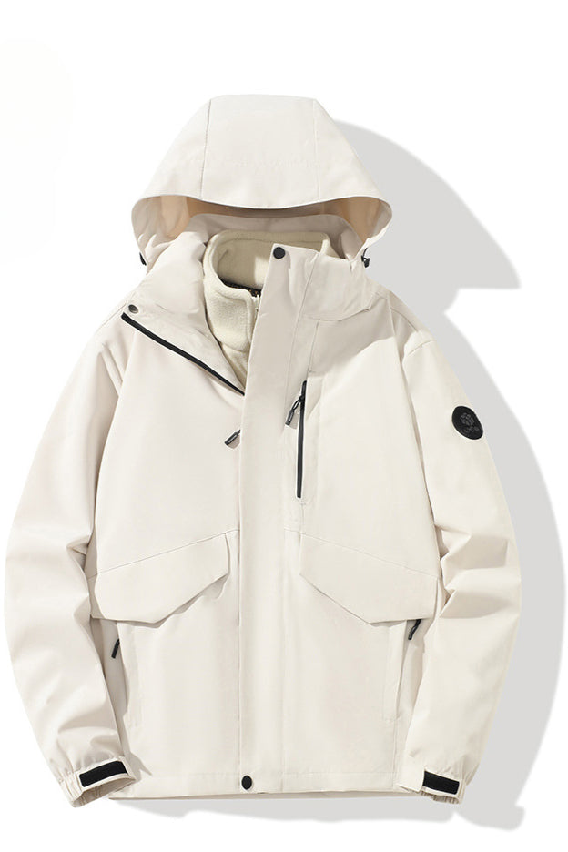 Stylish All-Season Adjustable Hood Waterproof Jacket