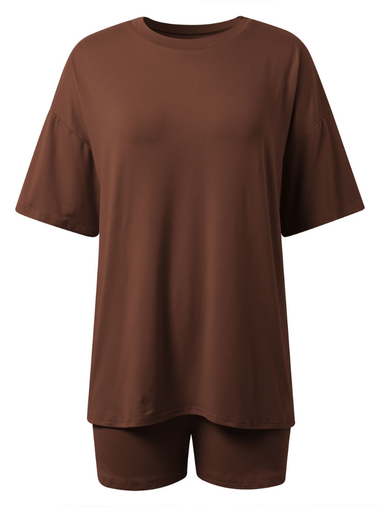 Completo da salotto morbido ed elasticizzato da donna: comodo ed elegante completo da 2 pezzi 