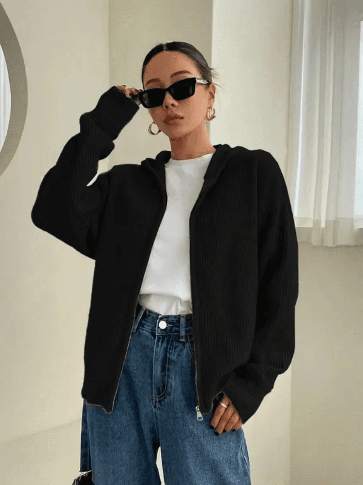Cardigan con cappuccio autunnale Warmth &amp; Whispers 