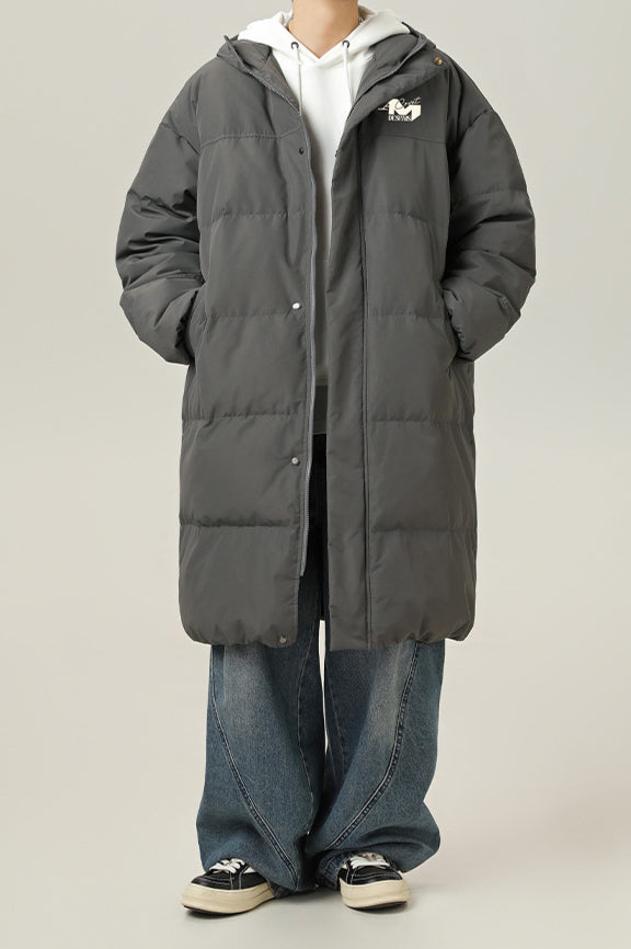 Warm Winter Long Down Hooded Jacket