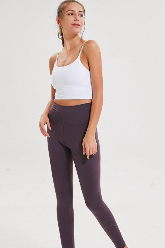 Light Purple Sleeveless Sport Yoga Crop Top