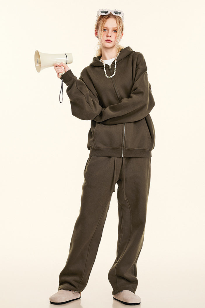 Casual Cozy Hooded Sweatshirt and Sweatpants Set