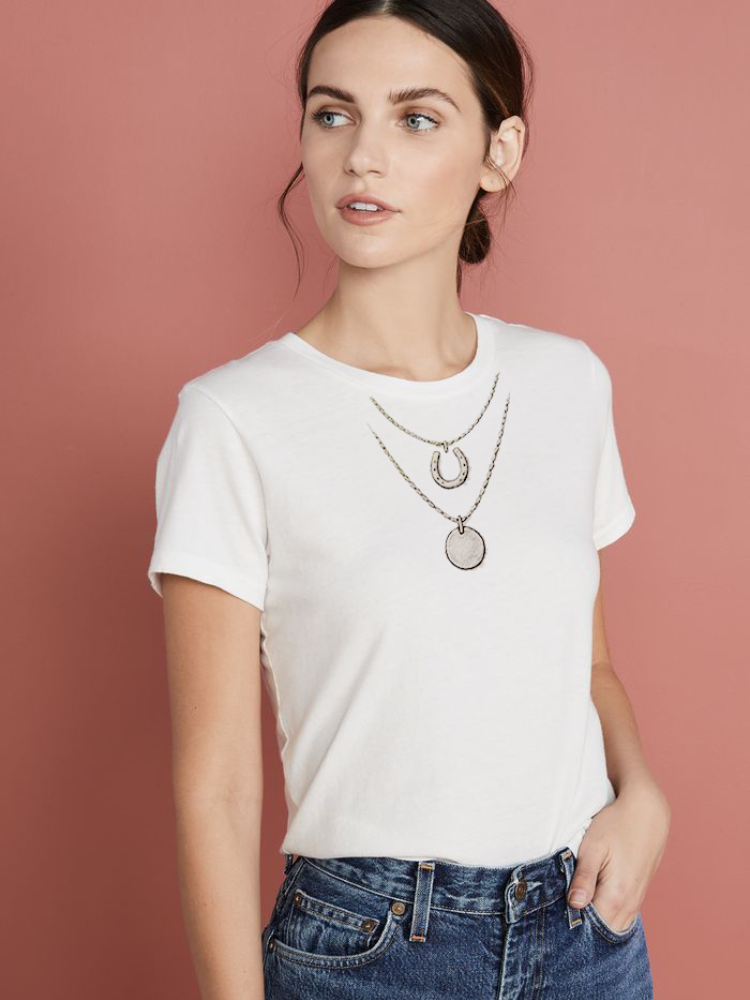 Layered Horseshoe Necklace Classic Tee