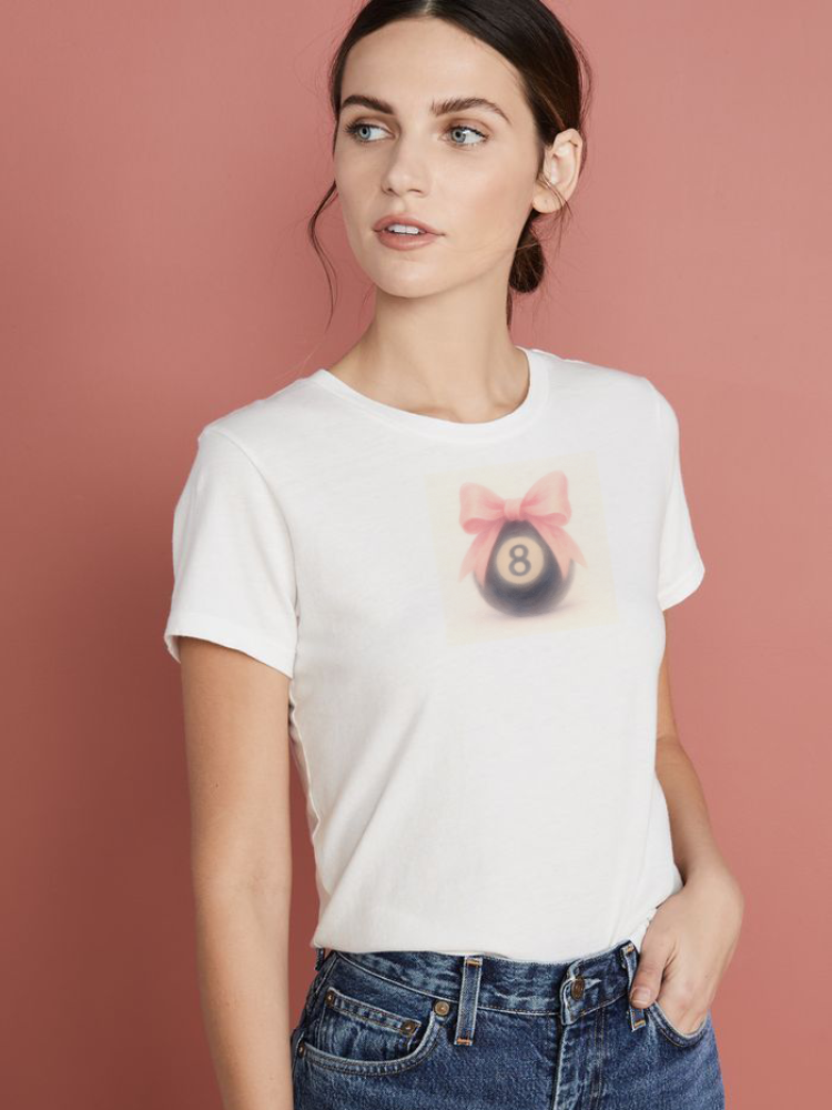 Pink Bow Eight Ball Classic Tee