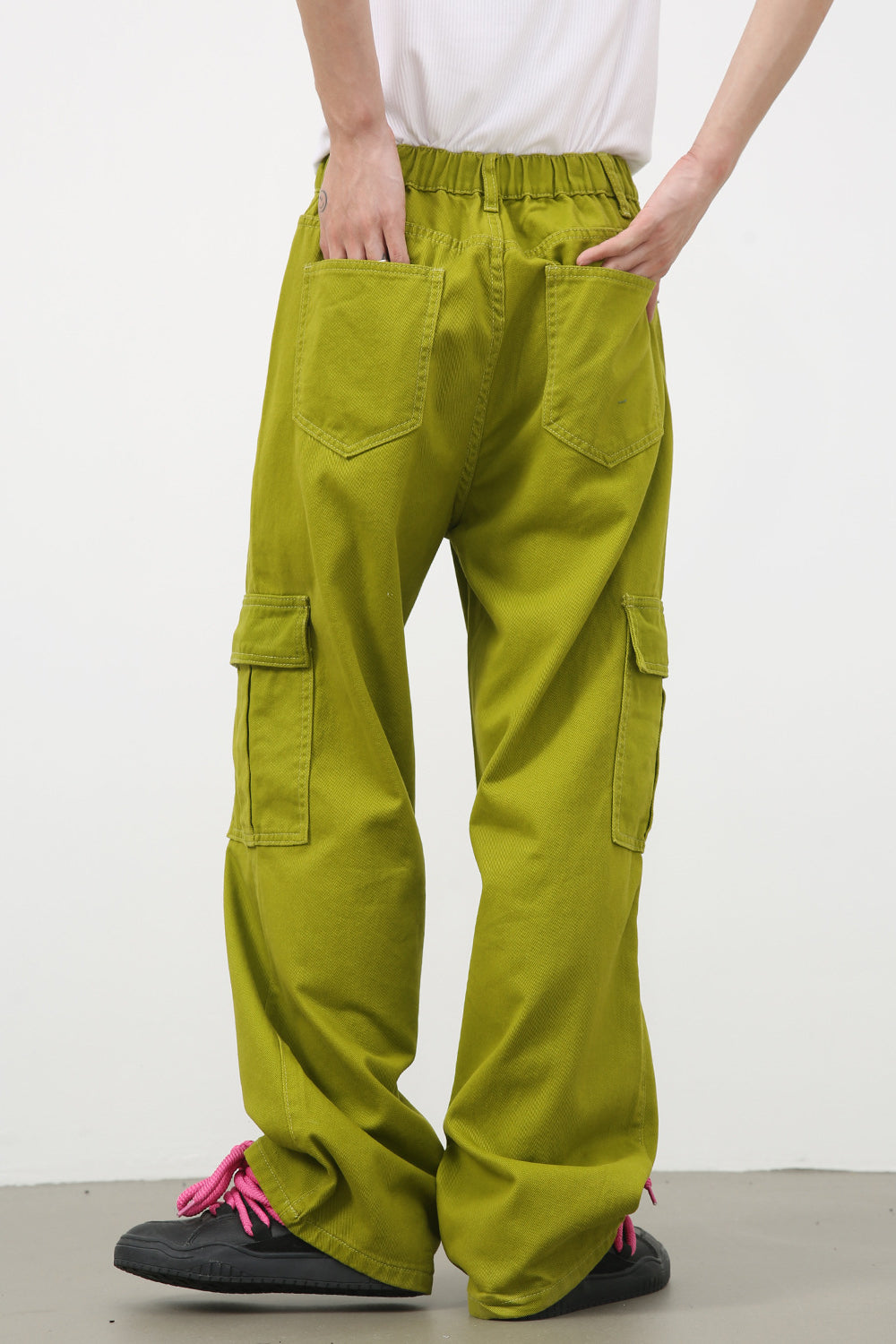 Pantaloni cargo casual alla moda a gamba larga 