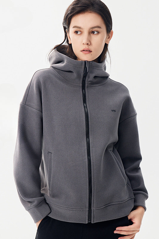 Damen Hoodie mit Reißverschluss und Kapuze - Bequeme Freizeitjacke