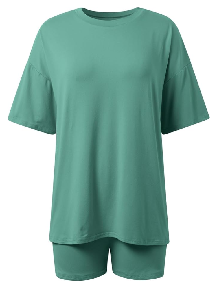 Completo da salotto morbido ed elasticizzato da donna: comodo ed elegante completo da 2 pezzi 