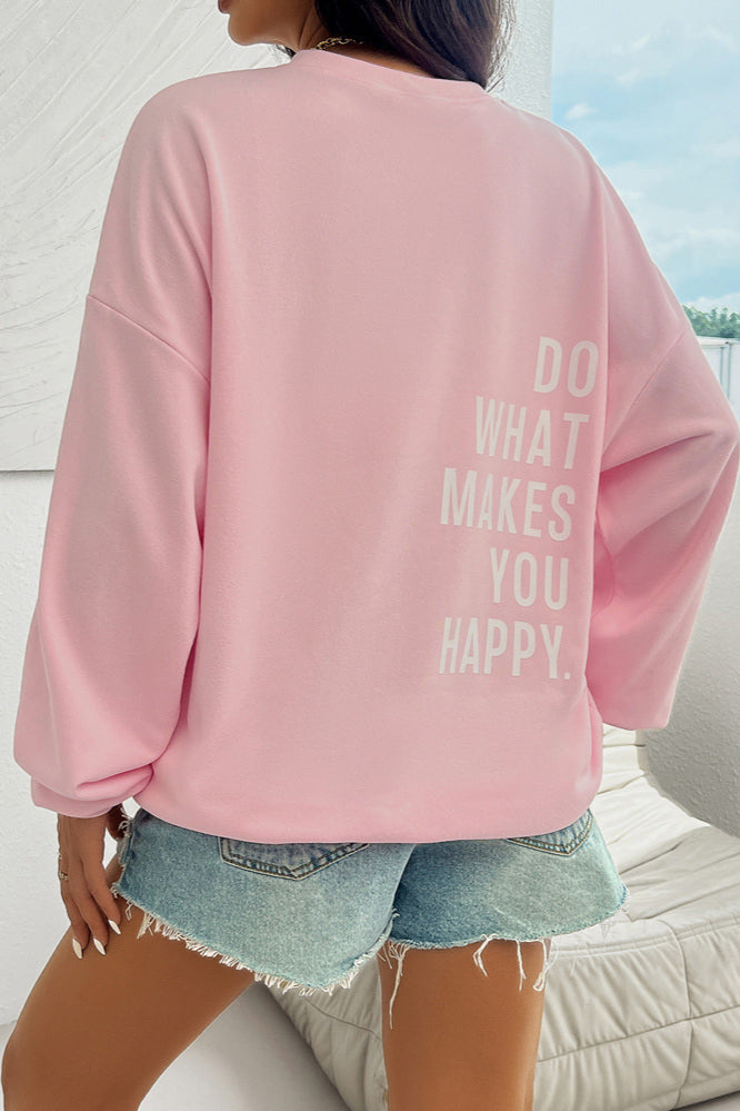 Damen Oversize Sweatshirt mit Backprint – Komfortabler Statement-Style