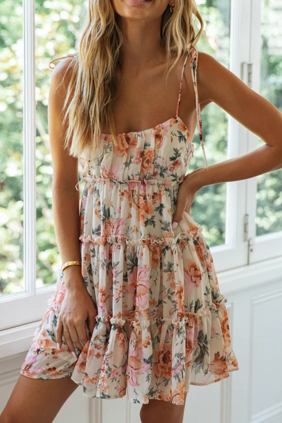 Whispered Blooms Tiered Sundress