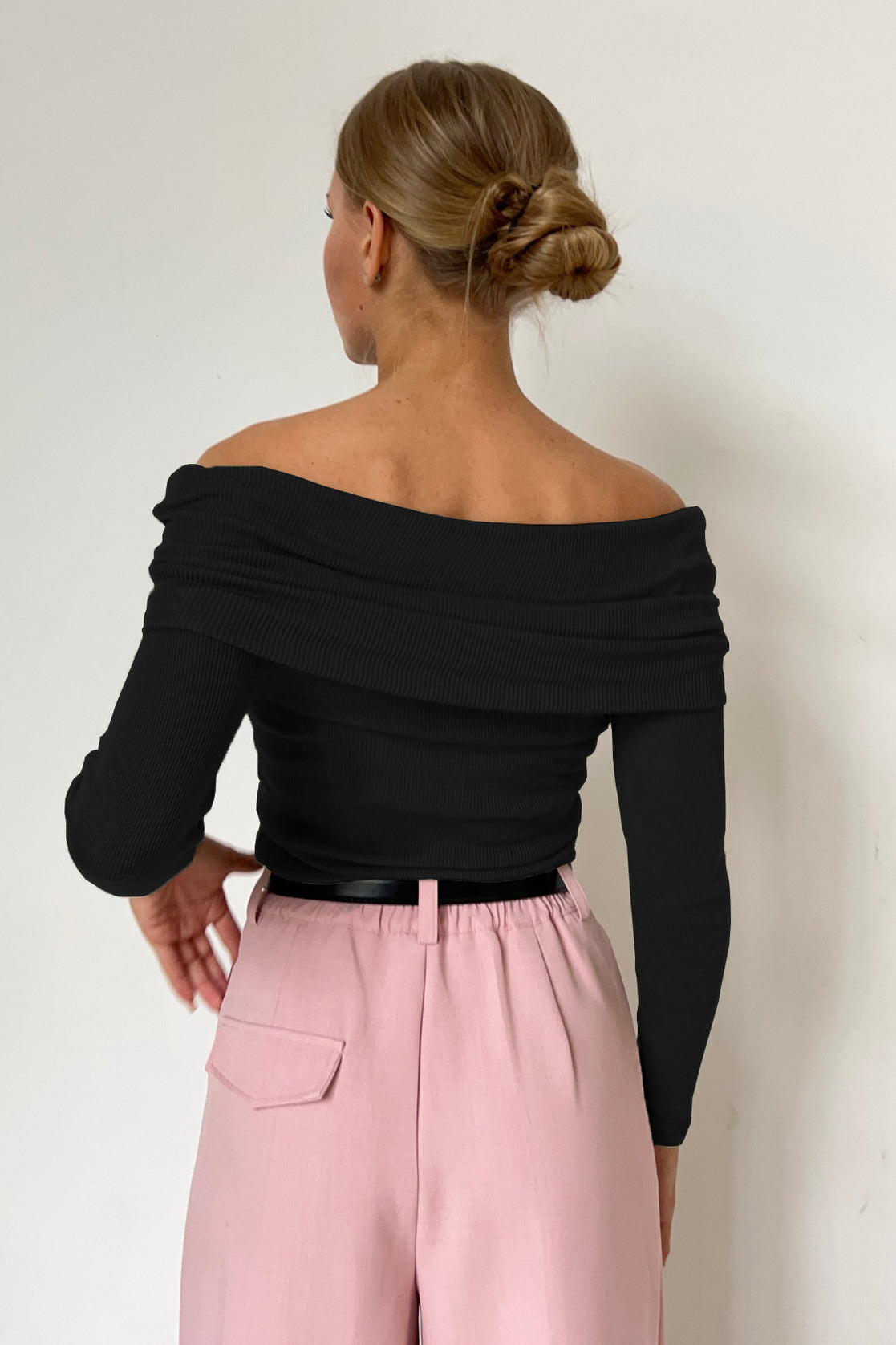 Serene Drape Off-Shoulder Sweater