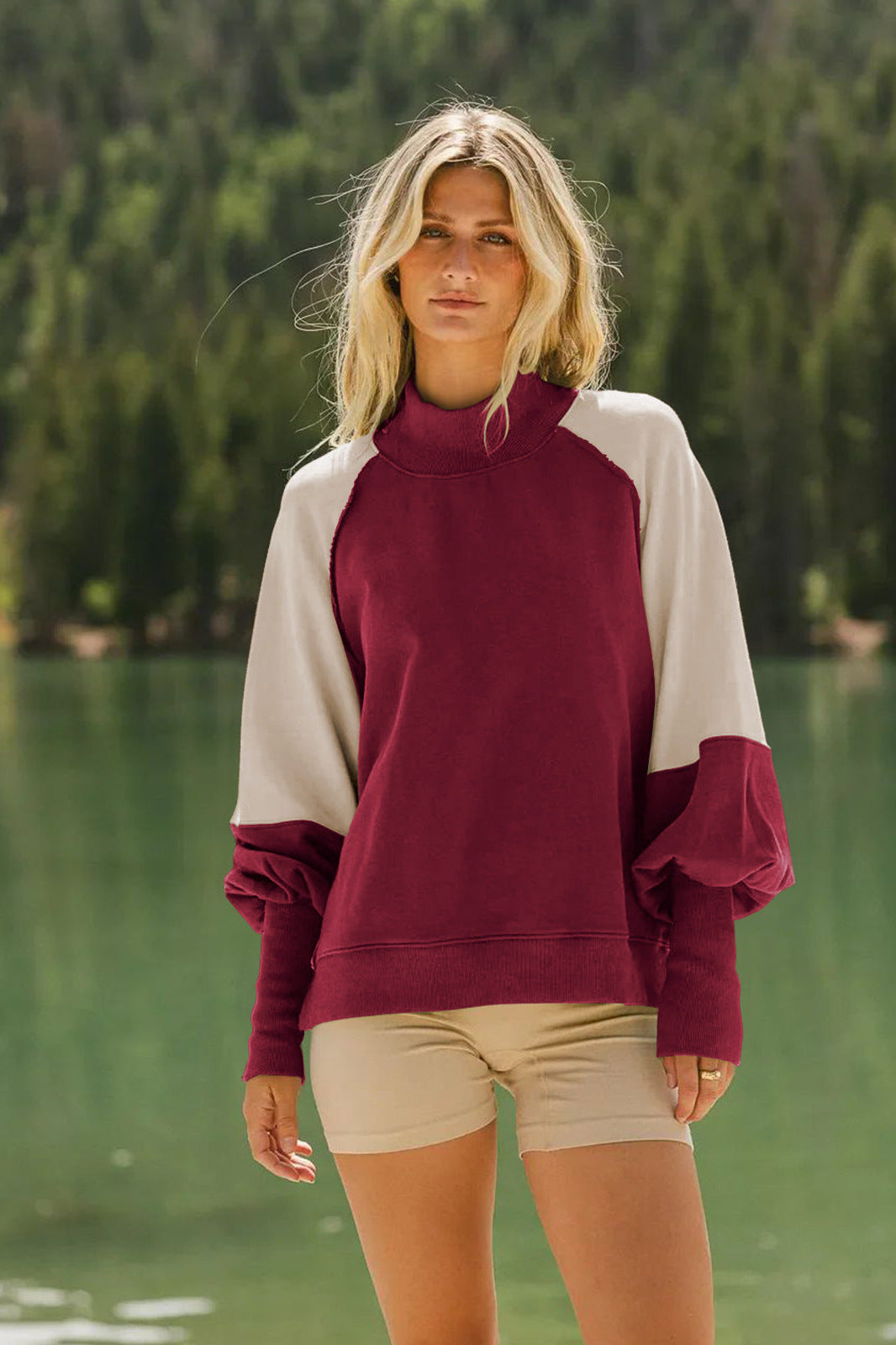 Colorblock Raglan Sweatshirt